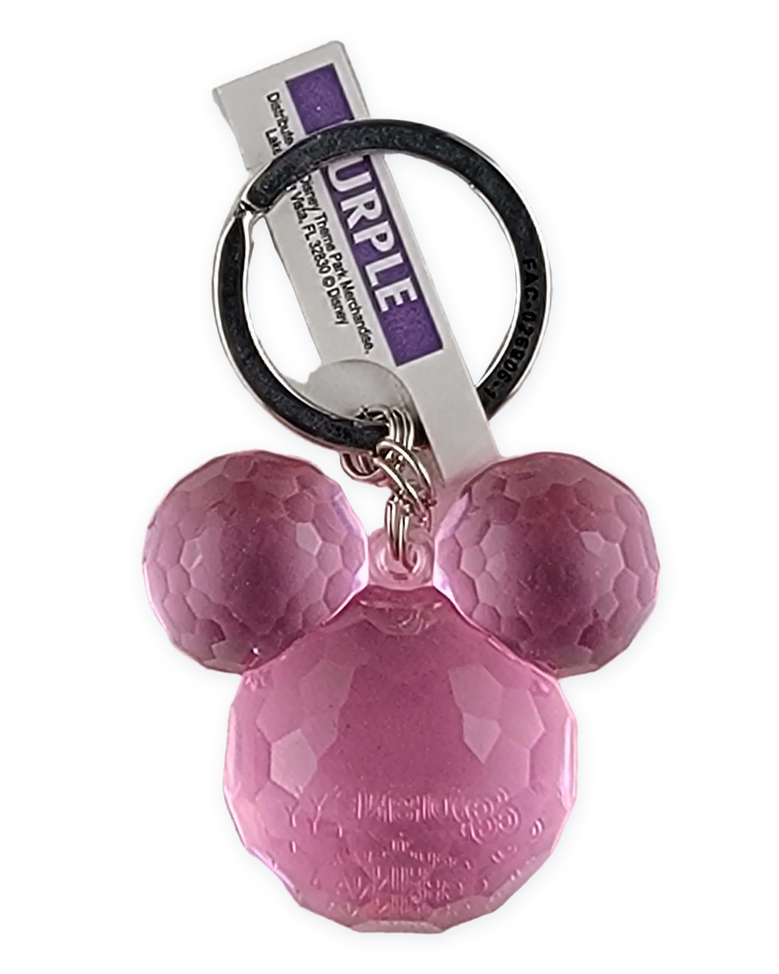 Disney Parks Keychain - Pink Mickey Crystal-Like