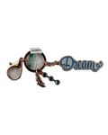 Disney Parks Keychain - Dreams - Cinderella Shoe Princess Charms - Rose Gold