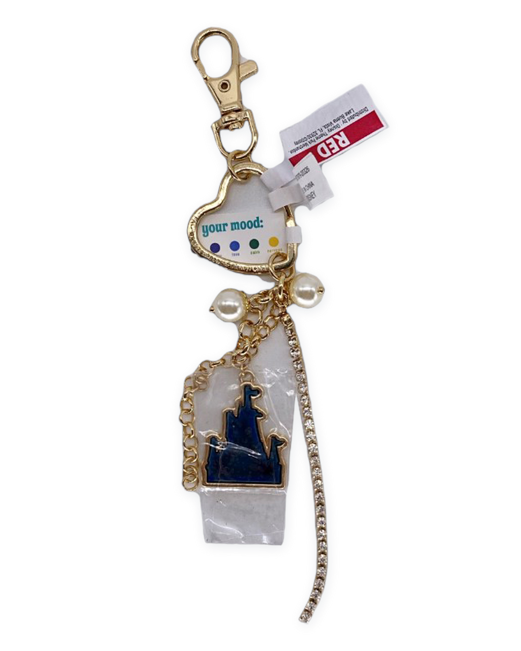 Disney Parks Keychain - Cinderella Castle and Heart - Color Change Mood Detector