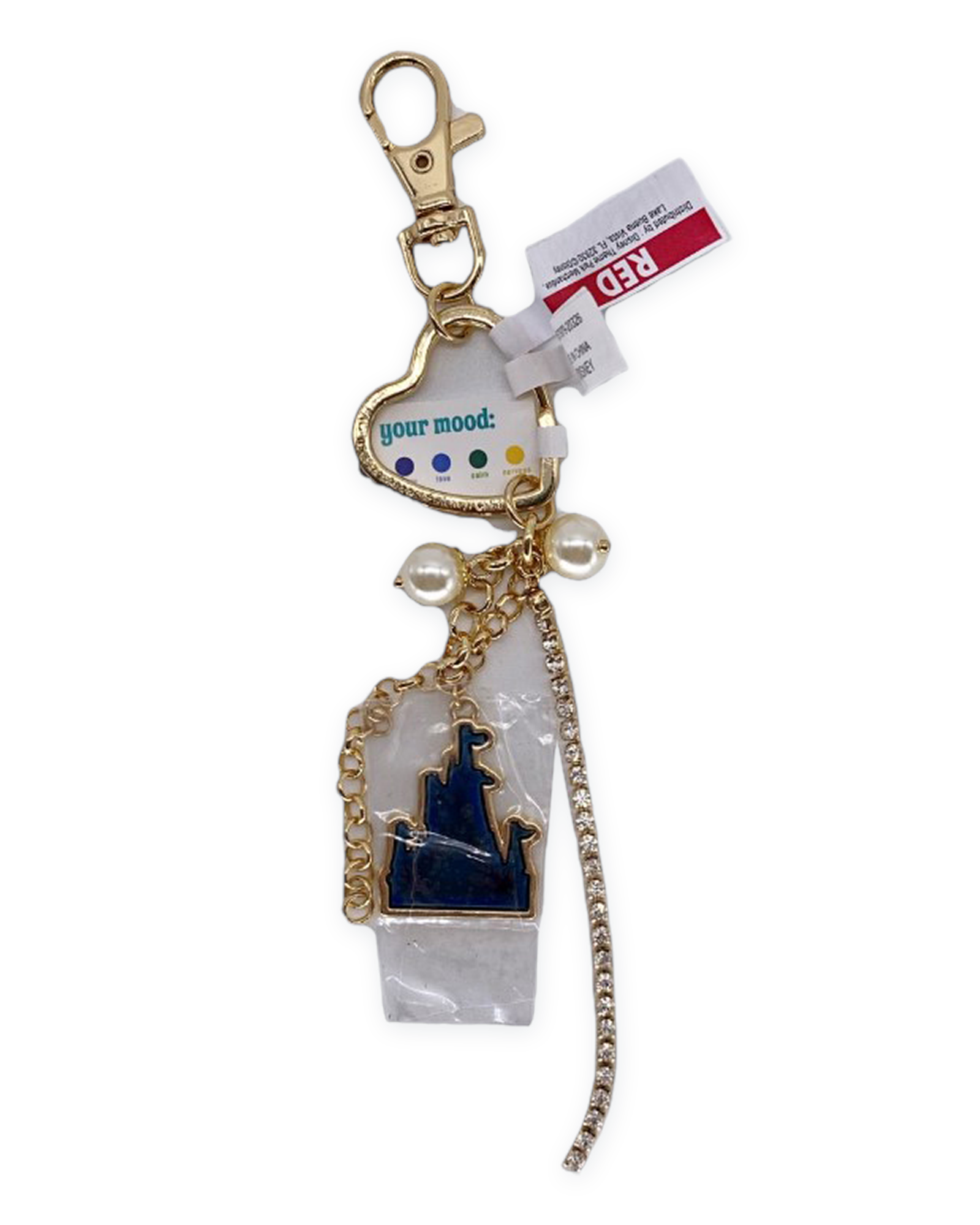 Disney Parks Keychain - Cinderella Castle and Heart - Color Change Mood Detector