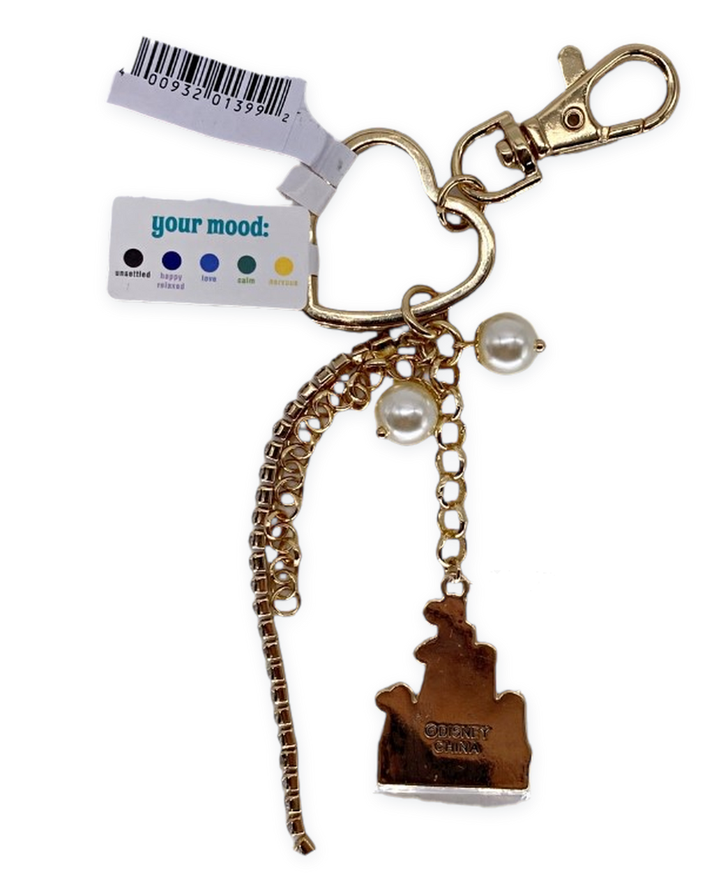 Disney Parks Keychain - Cinderella Castle and Heart - Color Change Mood Detector
