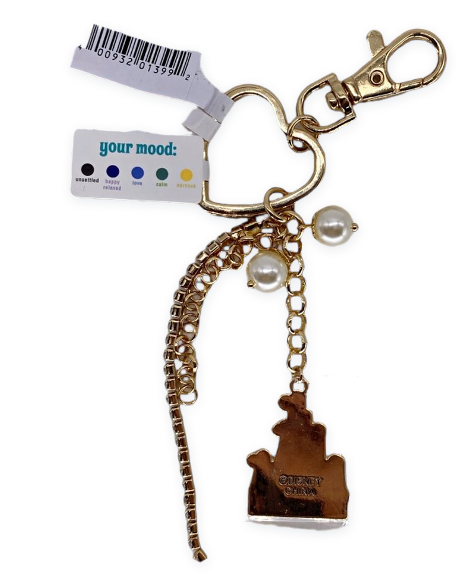 Disney Parks Keychain - Cinderella Castle and Heart - Color Change Mood Detector