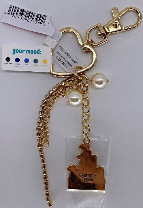 Disney Parks Keychain - Cinderella Castle and Heart - Color Change Mood Detector