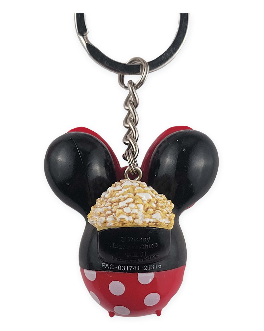Disney Parks Keychain - Minnie Mouse - Popcorn Bucket