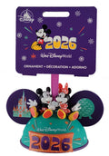 Disney Parks Ear Hat Ornament - 2026 Walt Disney World - Mickey and Minnie Mouse - Light Up