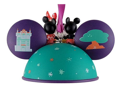 Disney Parks Ear Hat Ornament - 2026 Walt Disney World - Mickey and Minnie Mouse - Light Up