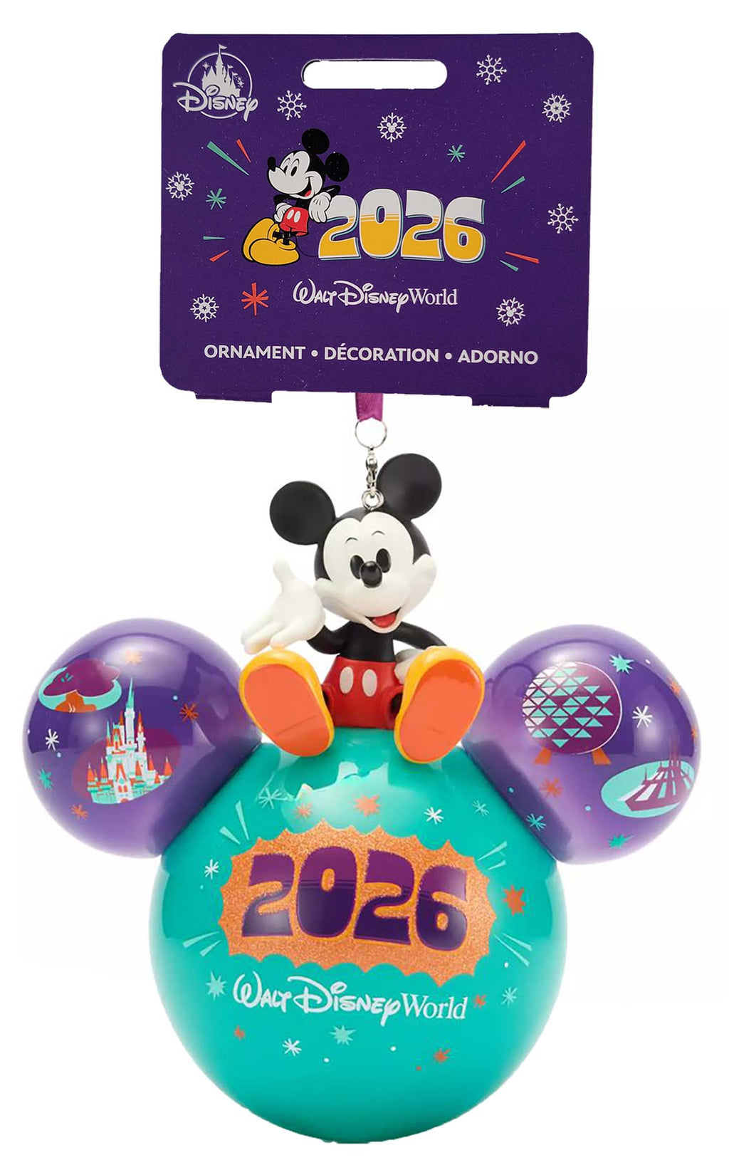 Disney Parks Figurine Ornament - 2026 Walt Disney World - Mickey Mouse Ears Icon