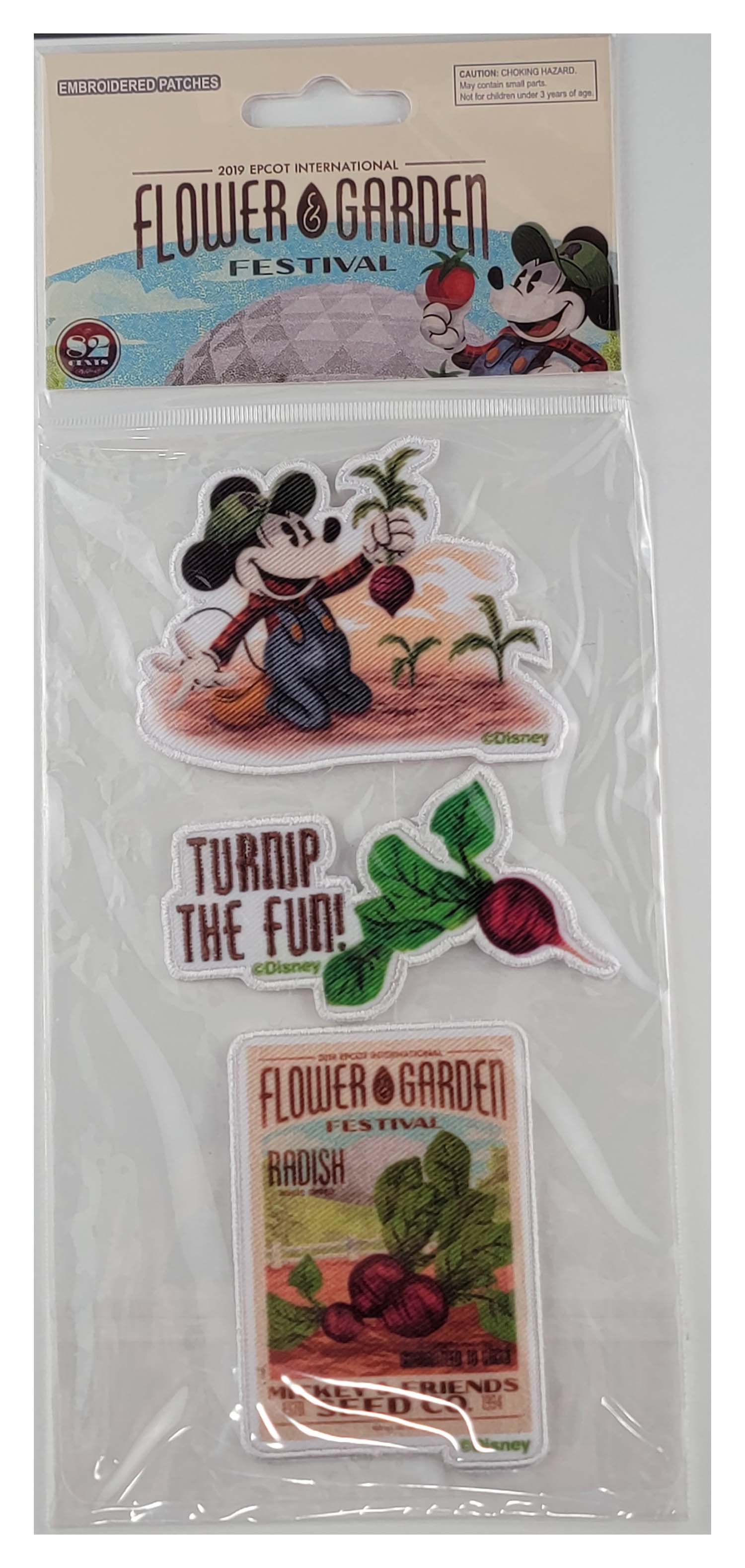 Disney Parks Patch - Epcot - Flower and Garden Festival 2019 - Mickey Seed Co. - 3 Pcs