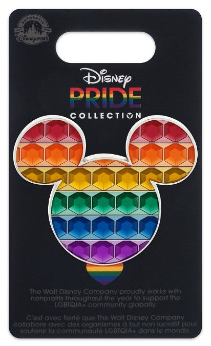 Disney Pin - Rainbow Pride Collection - Mickey Mouse Icon - Faceted