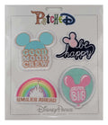 Disney Parks Patched - Good Mood Crew, Be Happy, Smiles Ahead, and Dream Big - 4 pcs - Patch