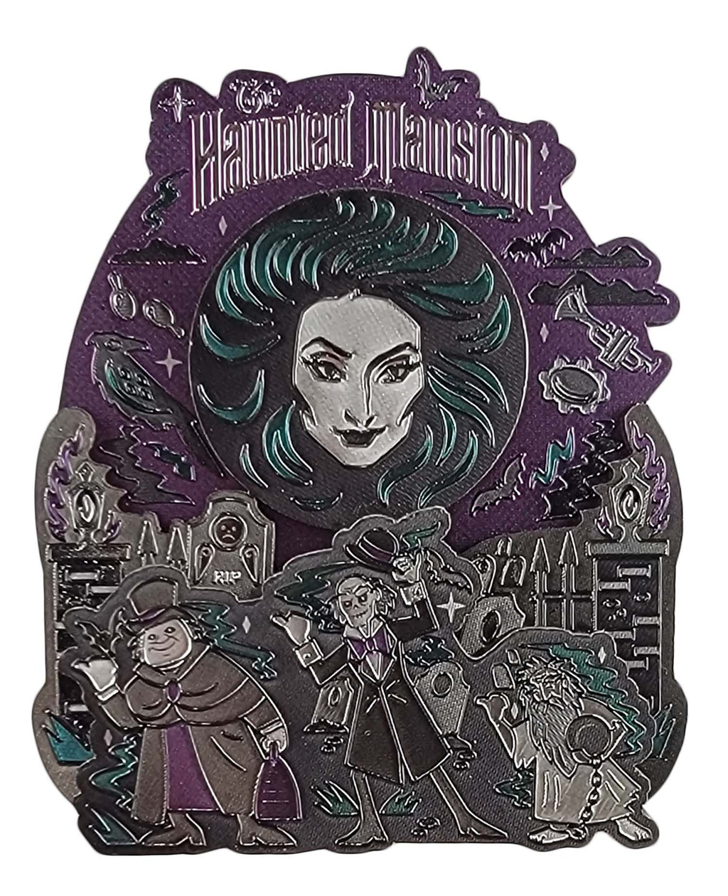 Disney Parks Magnet - Haunted Mansion - Madame Leota and Hitchhiking Ghosts - front view