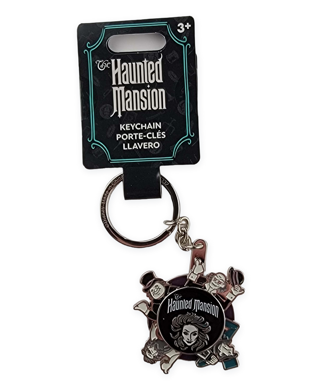 Disney Parks Keychain - Haunted Mansion - Madame Leota and Hitchhiking Ghosts - Spinner