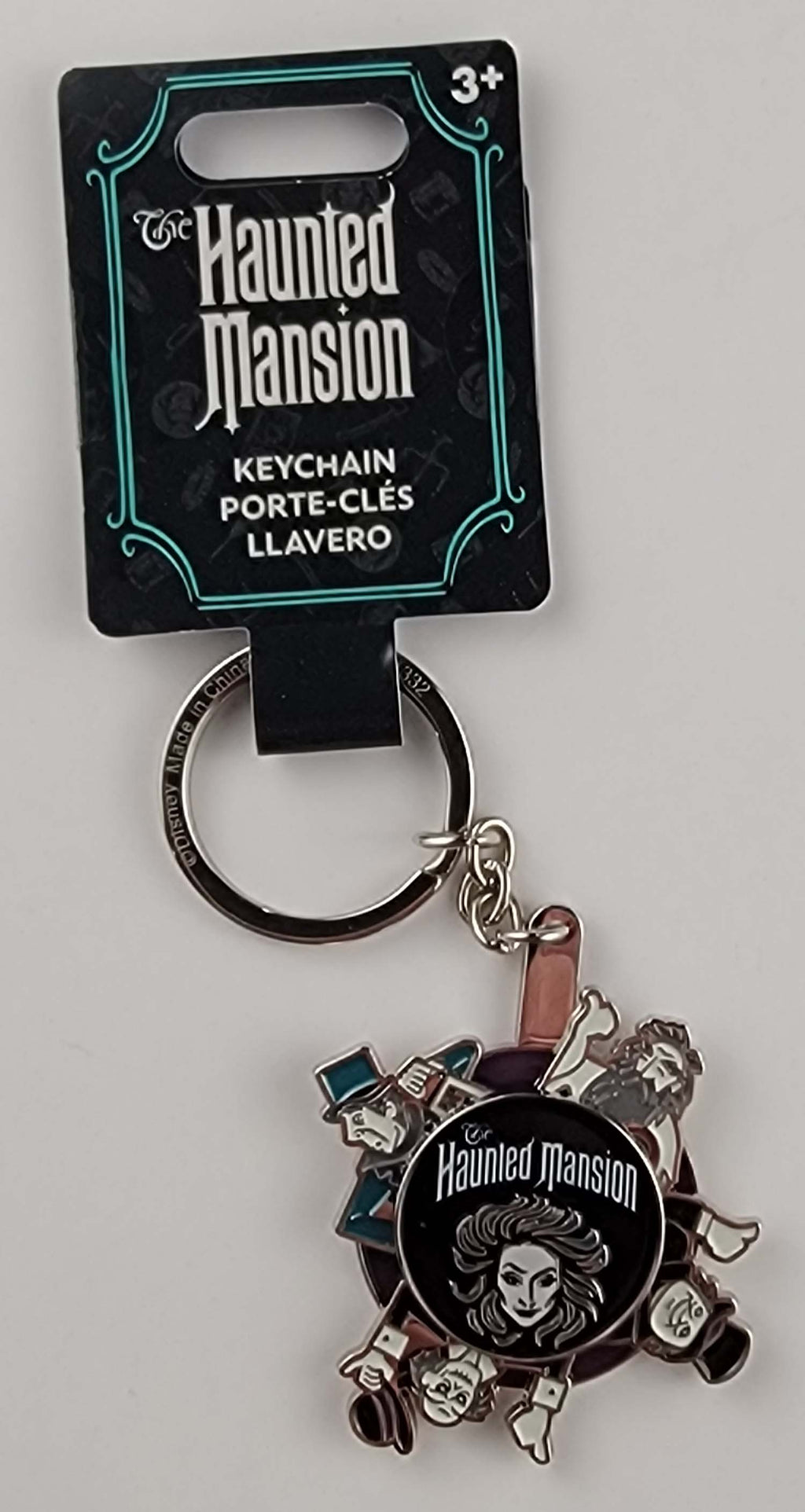 Disney Parks Keychain - Haunted Mansion - Madame Leota and Hitchhiking Ghosts - Spinner