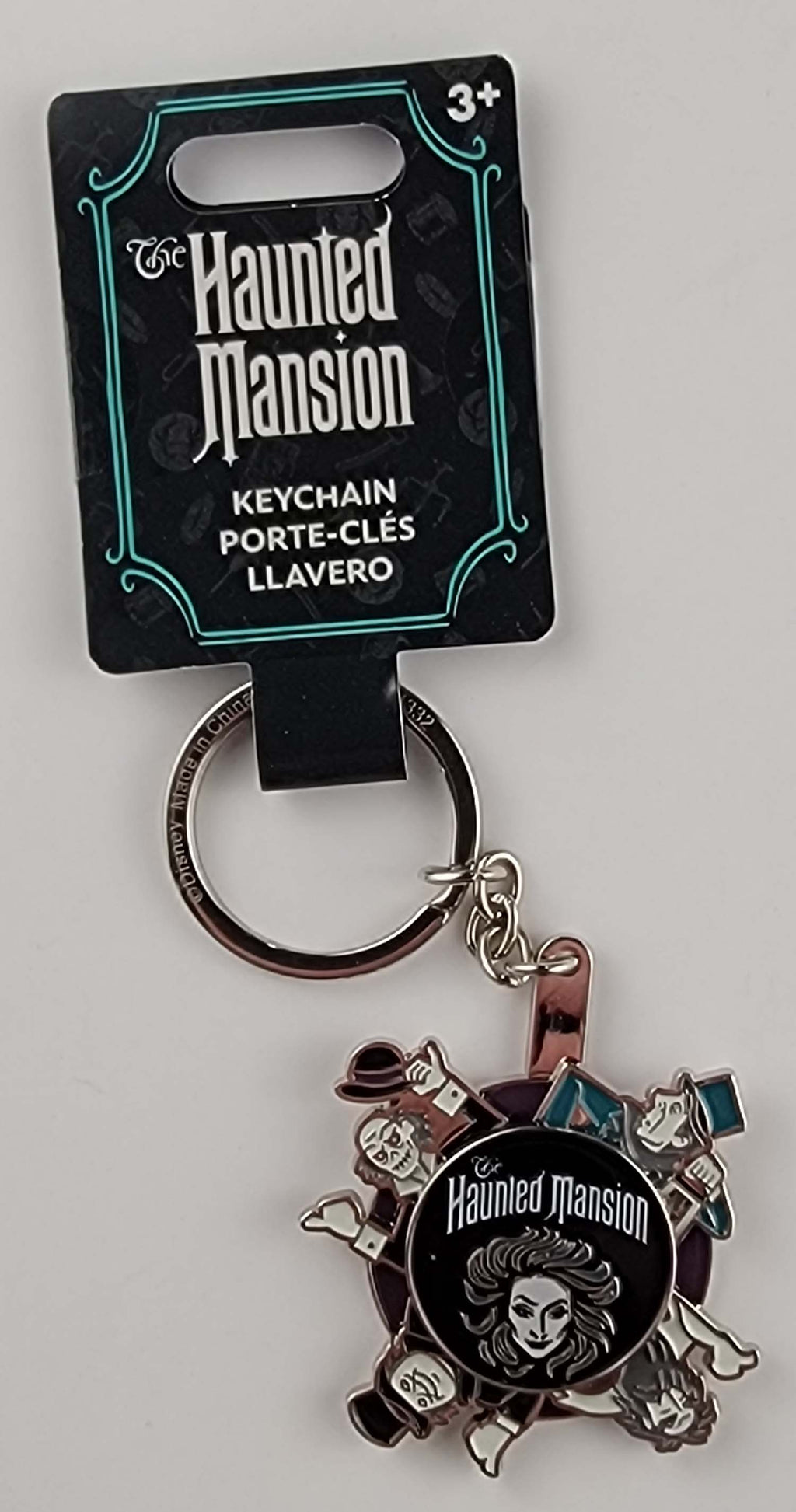 Disney Parks Keychain - Haunted Mansion - Madame Leota and Hitchhiking Ghosts - Spinner
