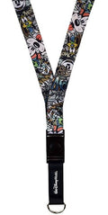 Disney Parks Pin Trading Lanyard - Graffiti Mickey and Friends - front view
