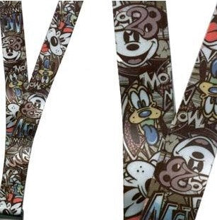 Disney Parks Pin Trading Lanyard - Graffiti Mickey and Friends - alternate view 2