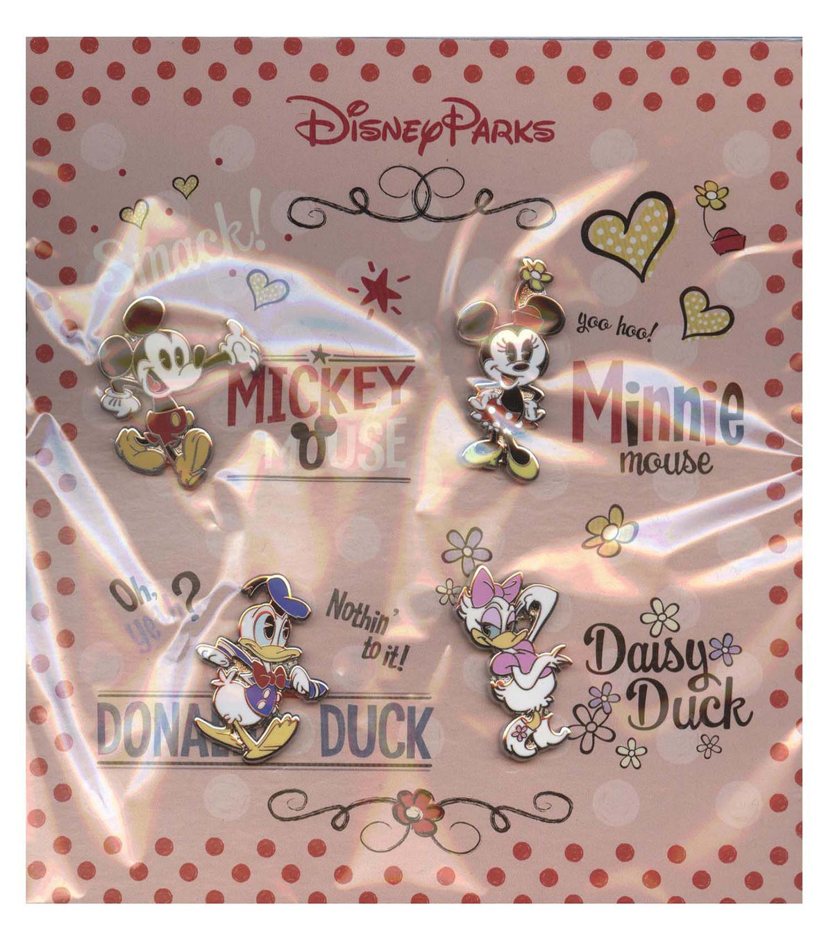 Disney Pin - Booster Set - Mickey and Friends Shorts - 4-Pin Set - front view