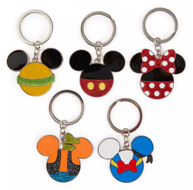 Disney Parks Keychain Set - Mickey Mouse Icons - Fab Five