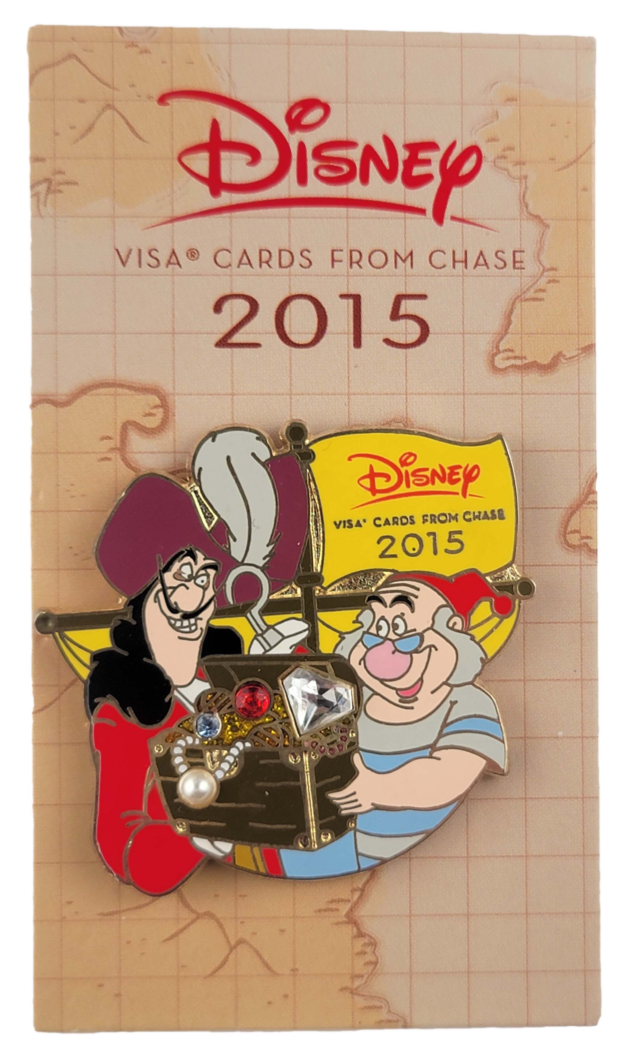Disney Pin - Chase Visa 2015 - Captain Hook and Smee