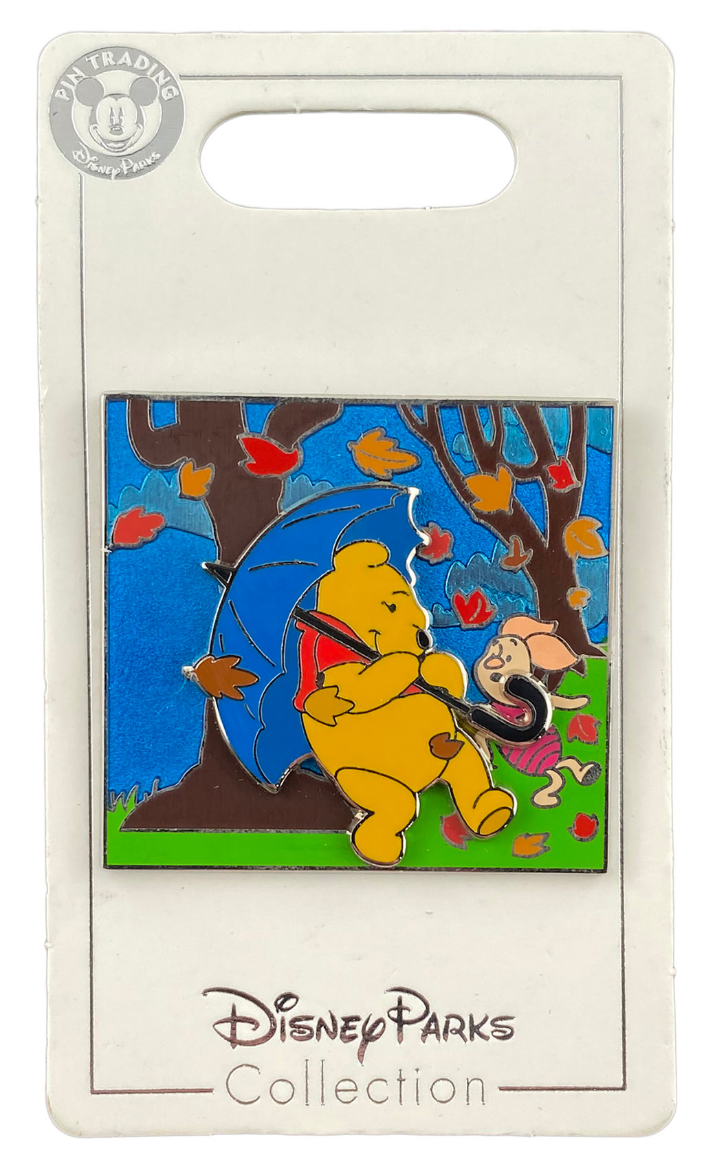 Disney Pin - Winnie the Pooh - Pooh and Piglet - Blustery Day - Umbrella - Slider - alternate view 2