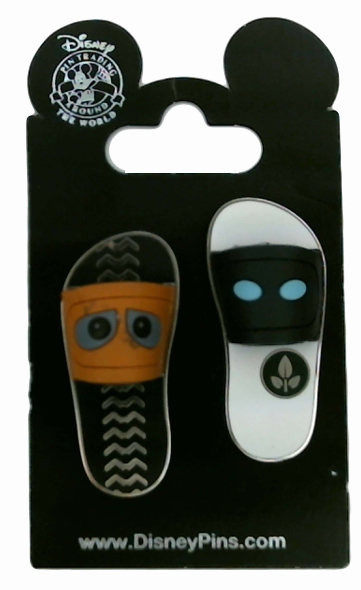 Disney Pin - WALL-E - WALL-E and EVE Flip-Flops - 2-Pin Set - front view
