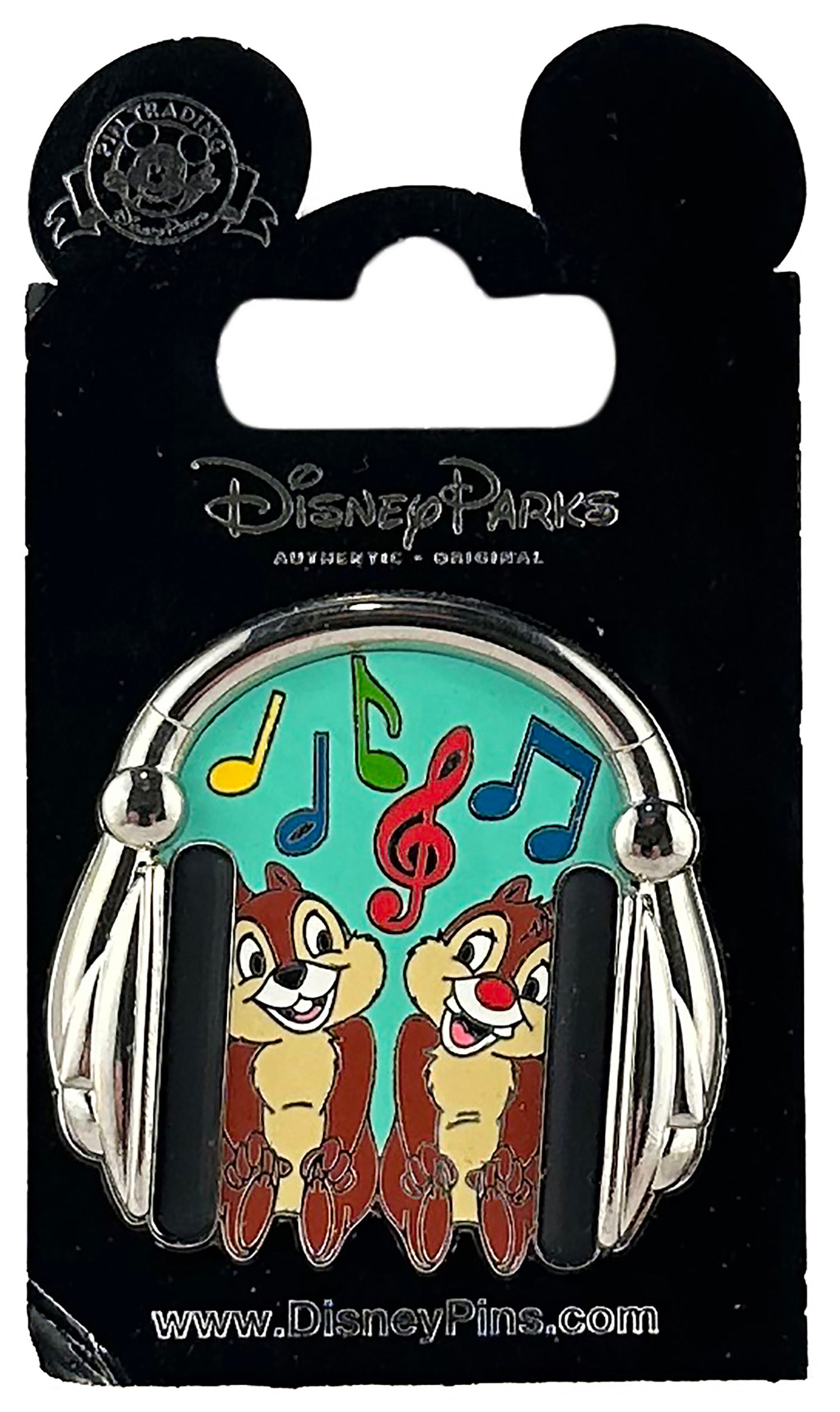 Disney Pin - Chip and Dale in Headphones