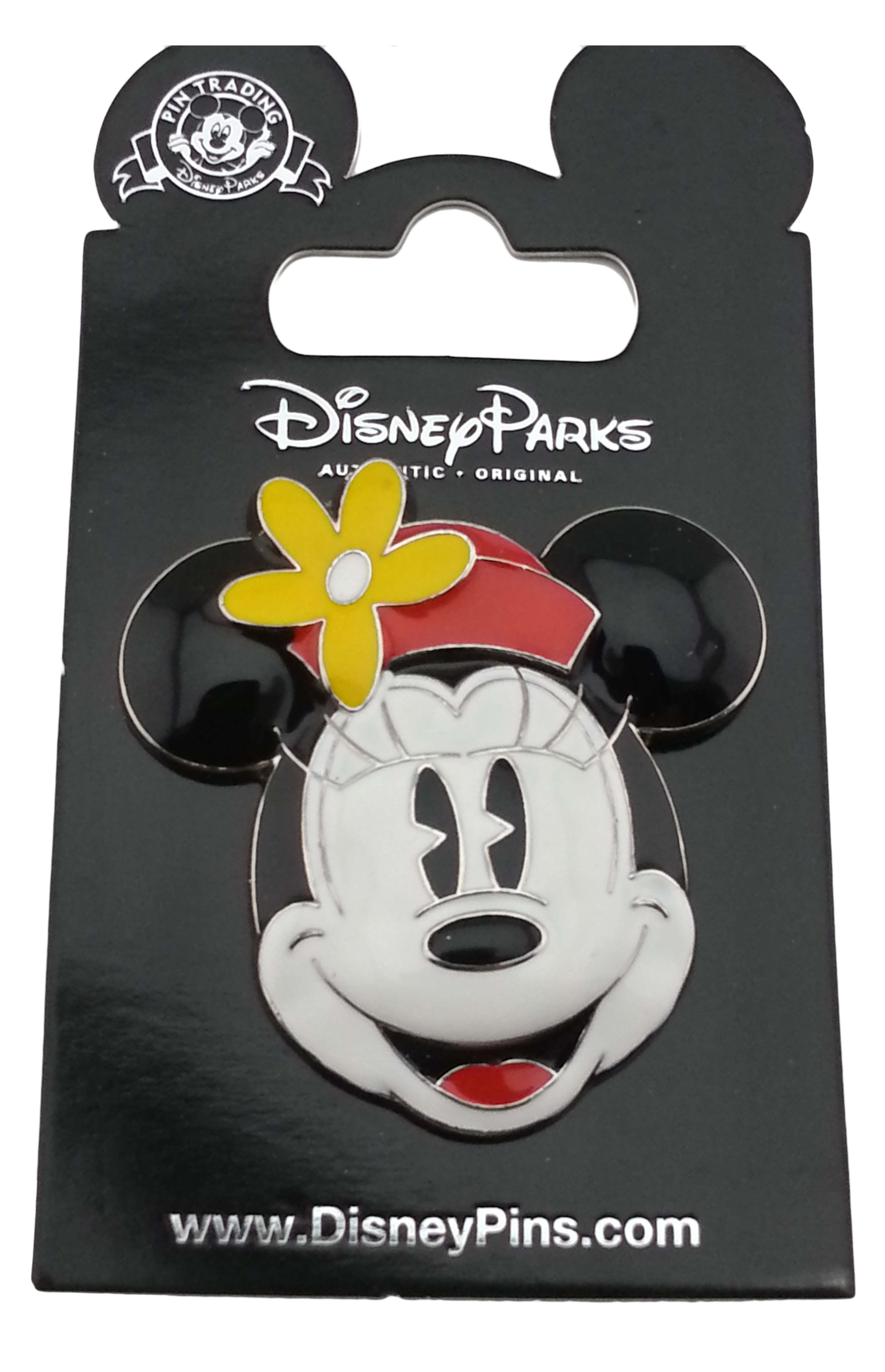 Disney Pin - Minnie Mouse - Sculpted Face with Red Hat