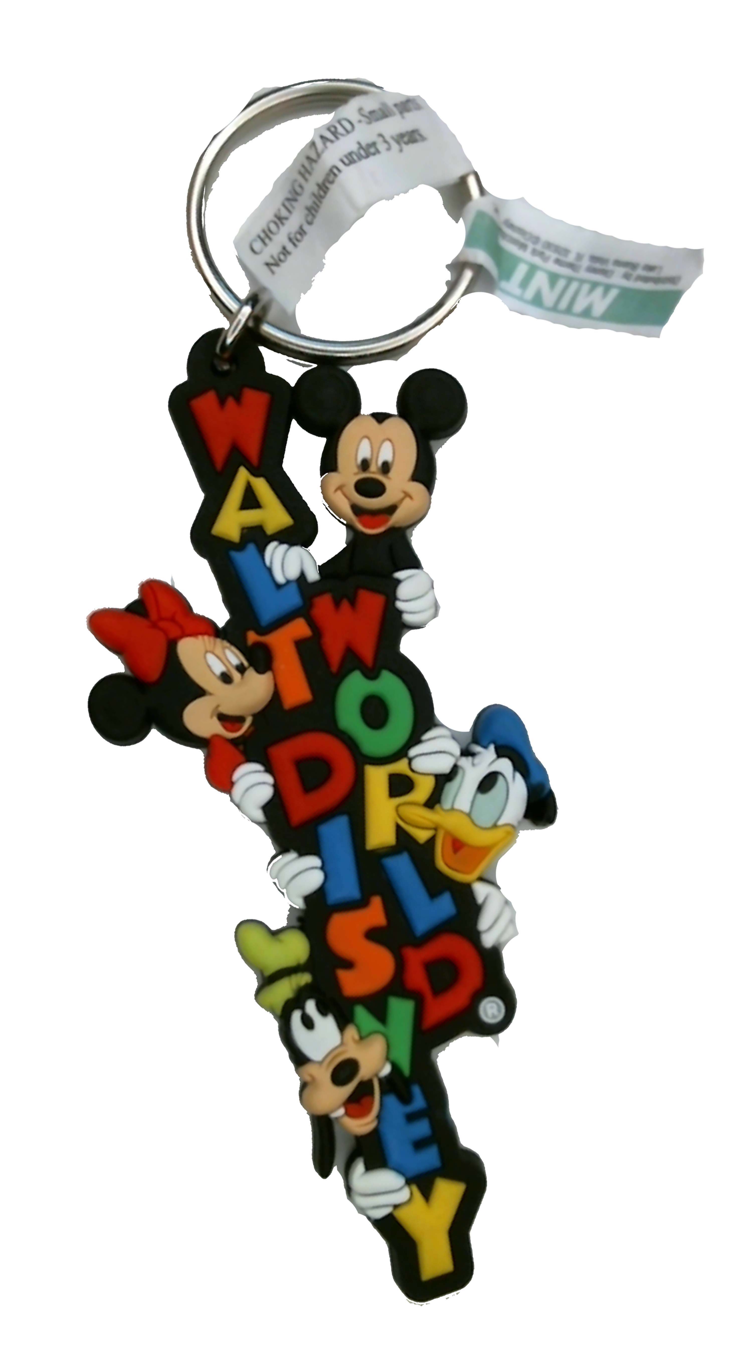 Disney Parks Keychain - Soft Touch - Walt Disney World Letters Fab 4
