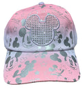 Disney Parks - Baseball Cap - Mickey Mouse Faces - Pink with Bling Icon