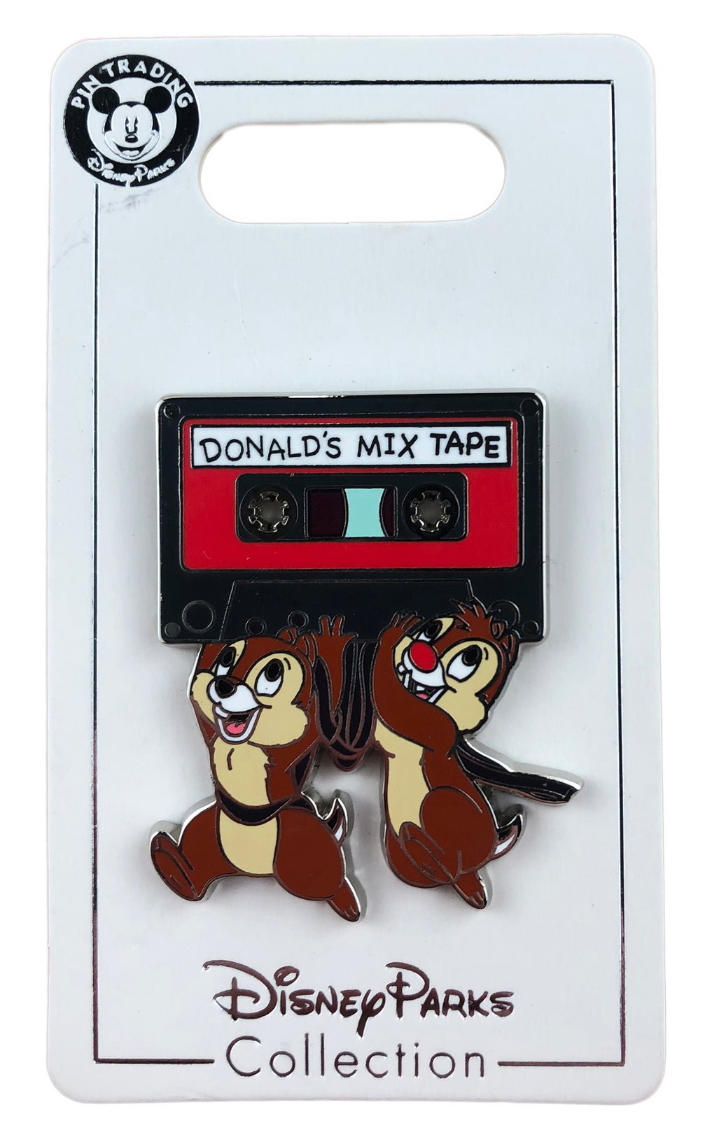 Disney Pin - Chip and Dale Carrying Donald's Mix Tape