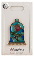 Disney Pin - Beauty and the Beast - Stained Glass - Enchanted Rose - front view