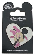 Disney Pin - Minnie Mouse - White Glitter Heart