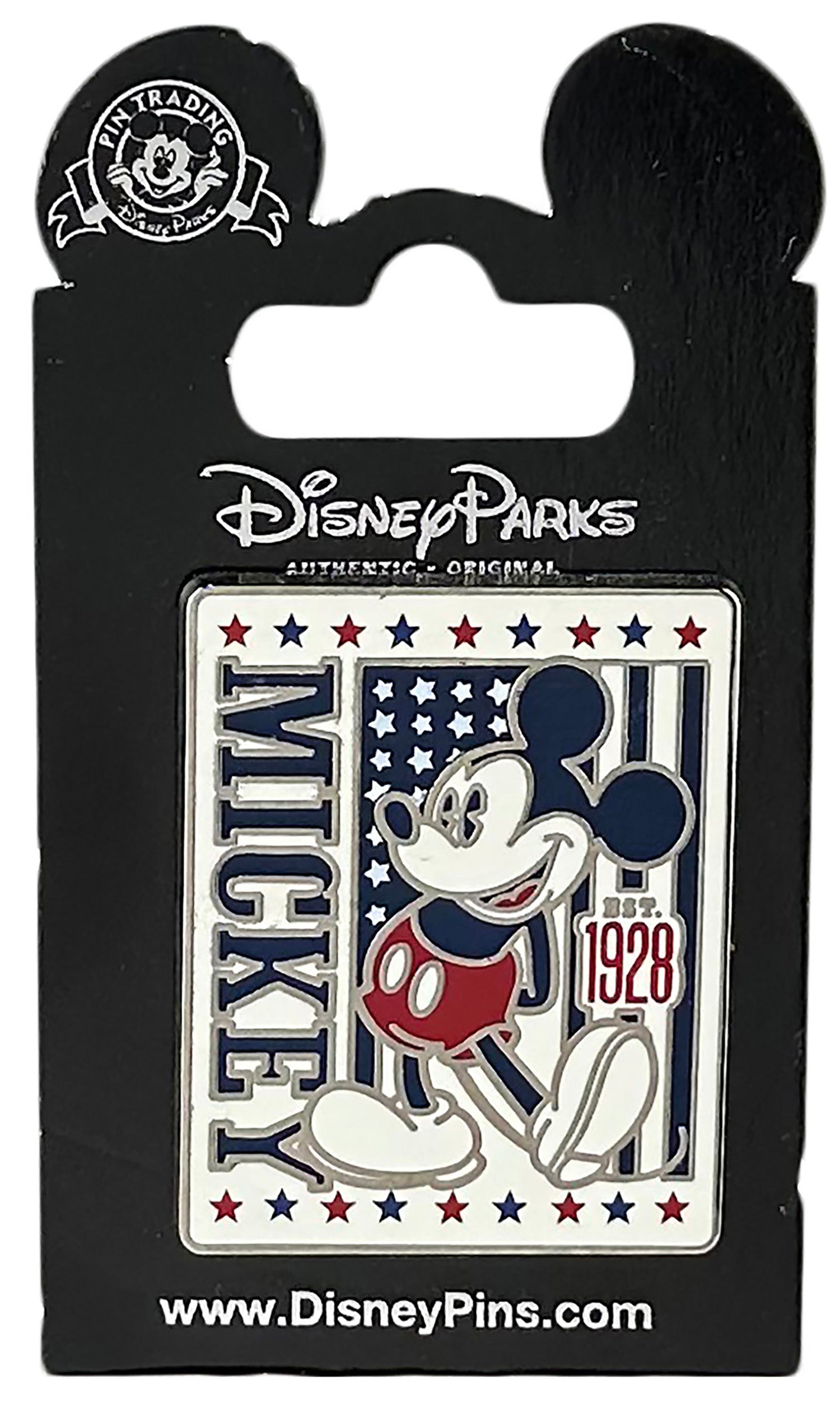 Disney Pin - Mickey Mouse - Est. 1928 - American Flag