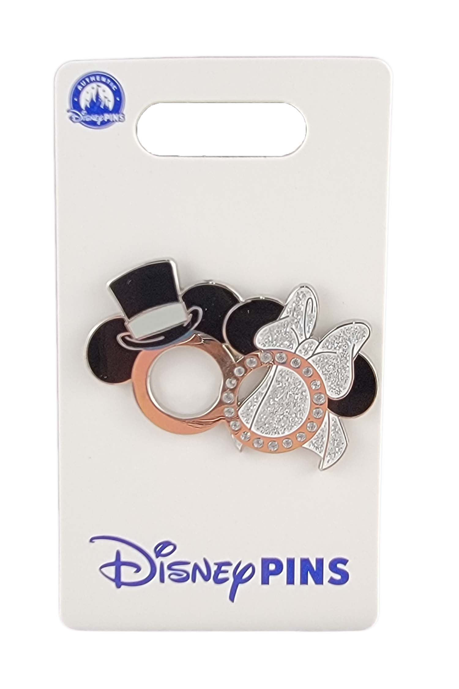 Disney Pin - Mickey and Minnie Mouse - Wedding Rings