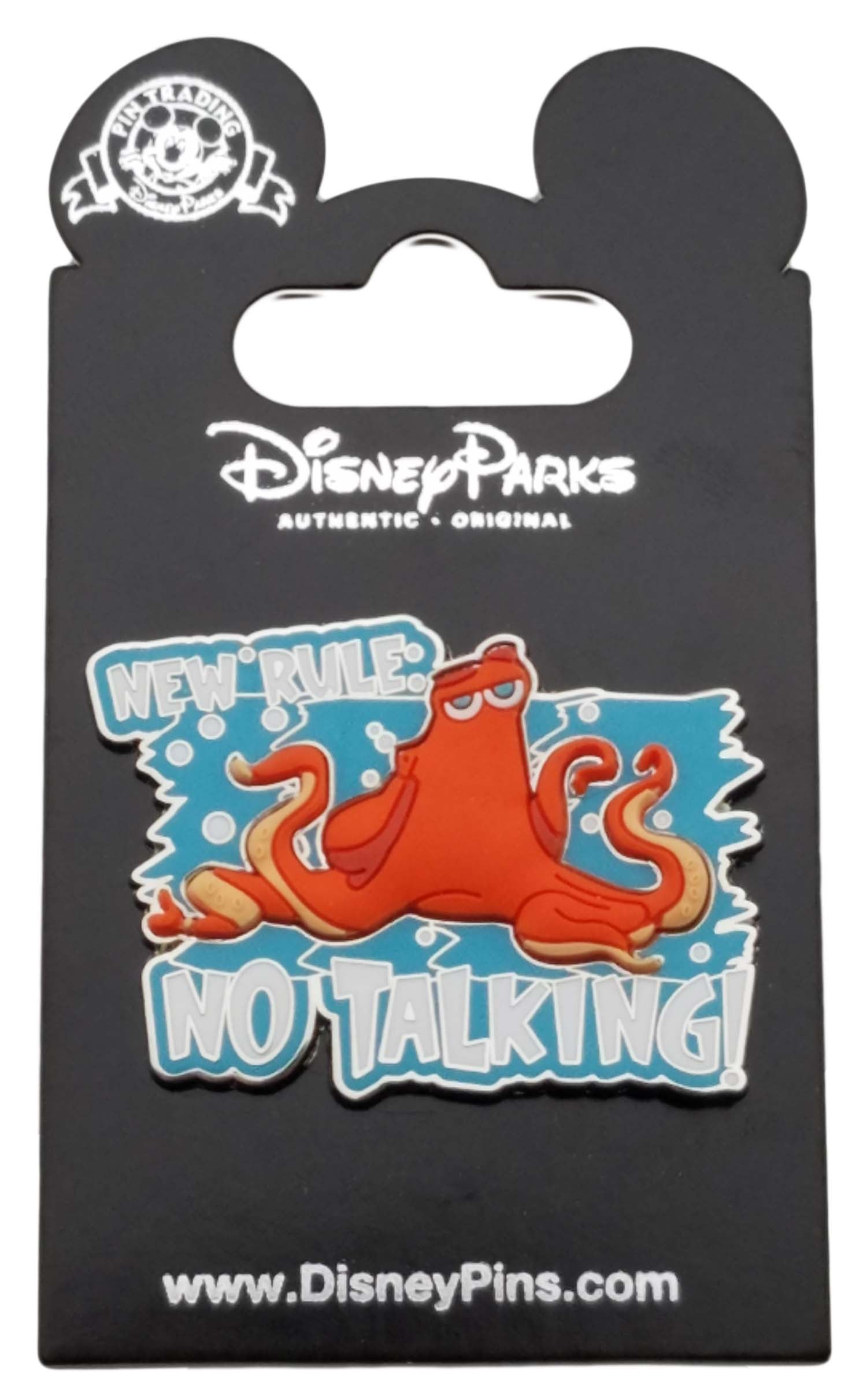 Disney Pin - Finding Dory - Hank - New Rule: No Talking! - Free-D - front view