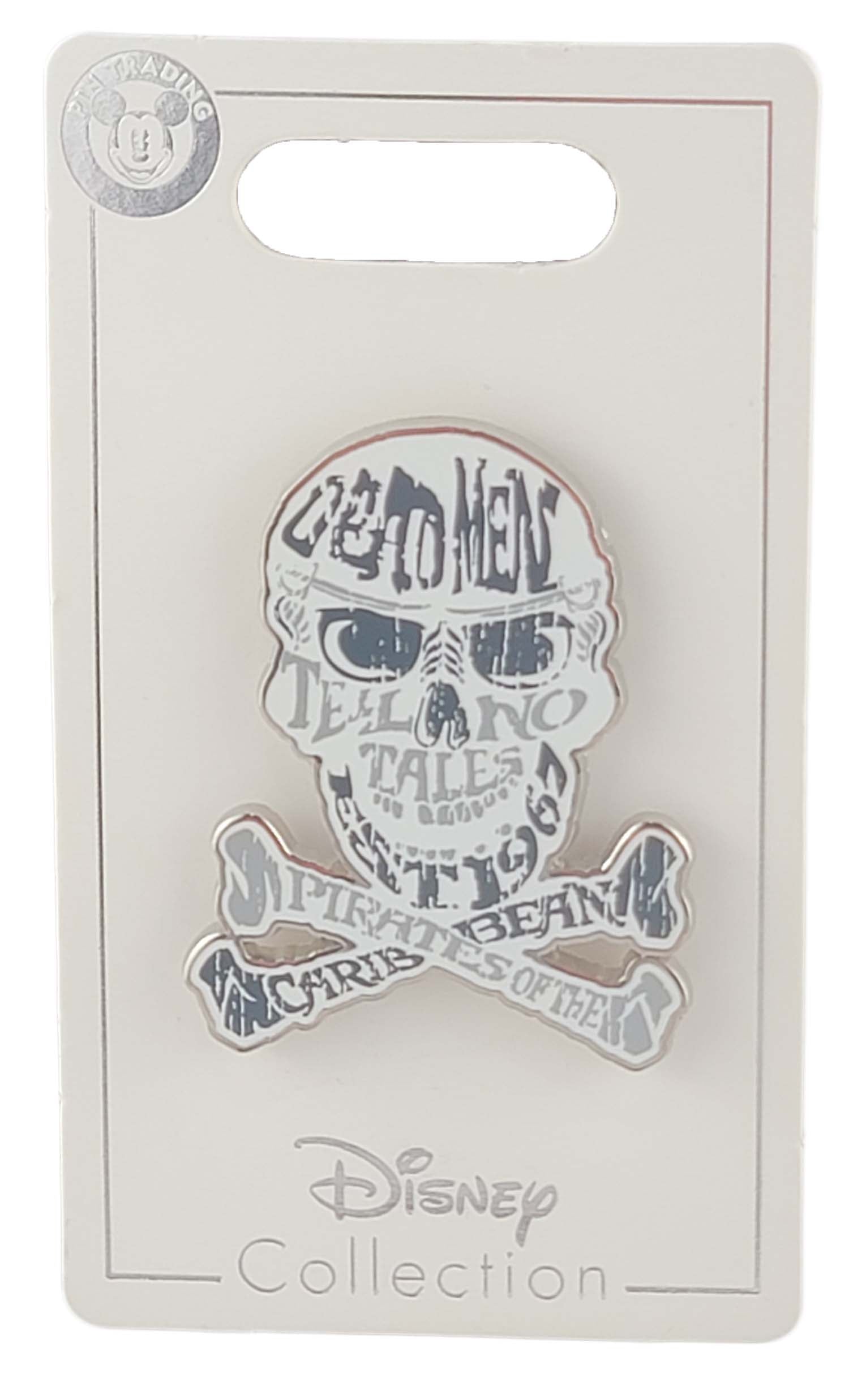 Disney Pin - Pirates of the Caribbean - Skull and Crossbones - Dead Men Tell No Tales - front view