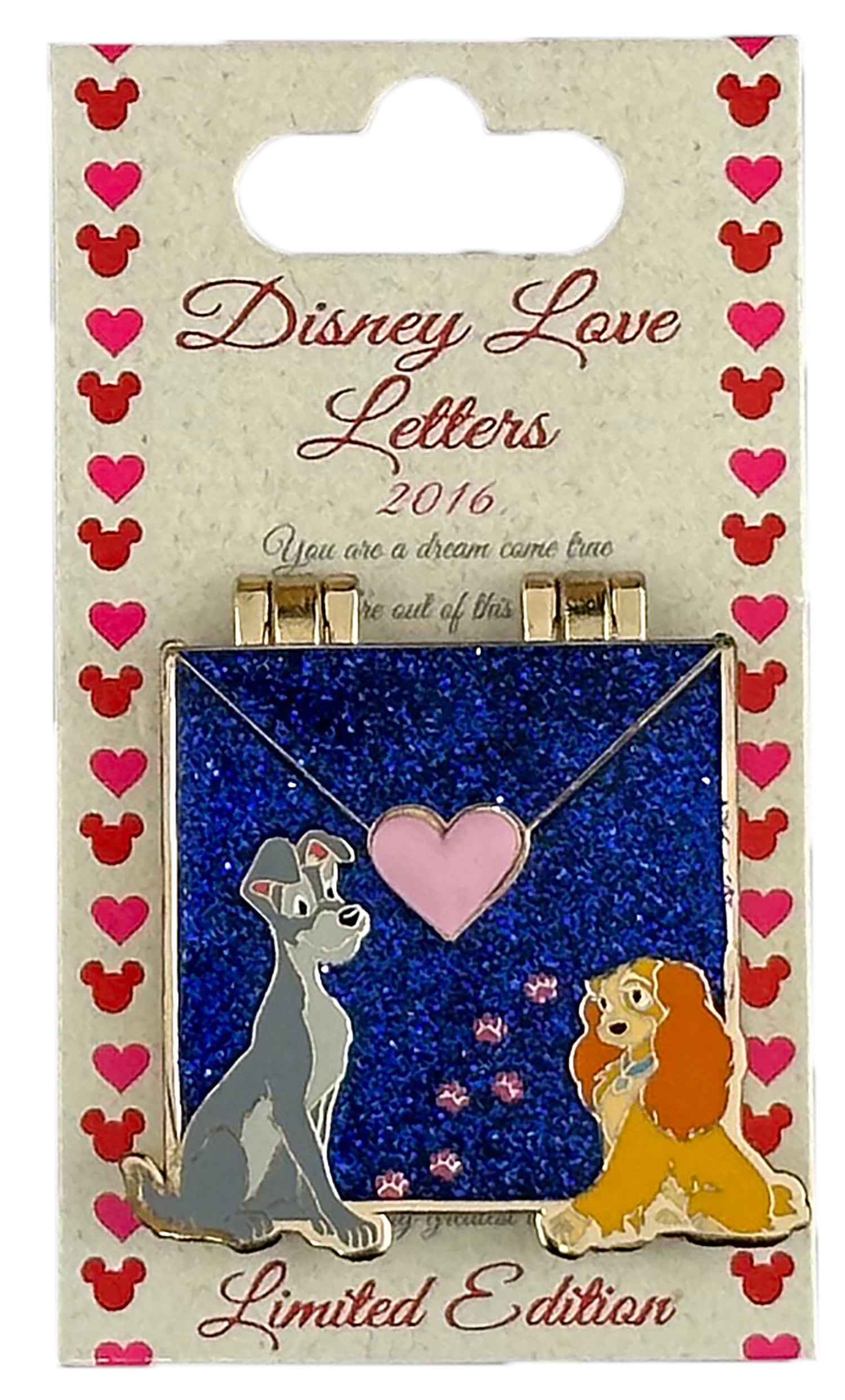 Disney Pin - Lady and Tramp - Love Letters, view 1