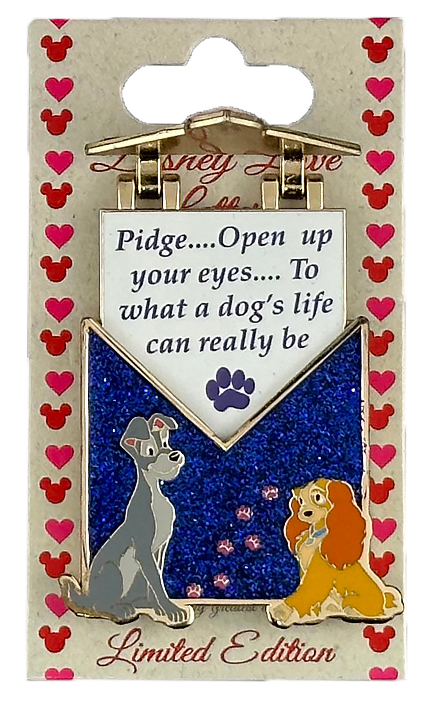 Disney Pin - Lady and Tramp - Love Letters, view 2