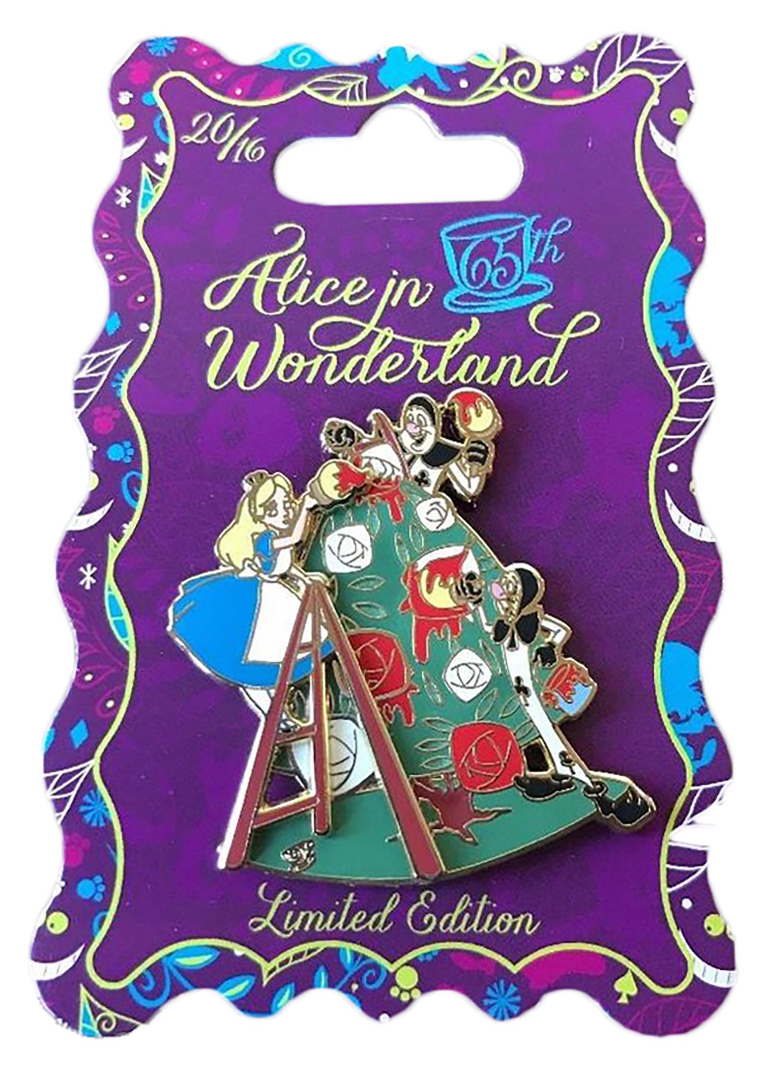 Disney Pin - Alice in Wonderland 65th Anniversary - Alice is Painting the Roses