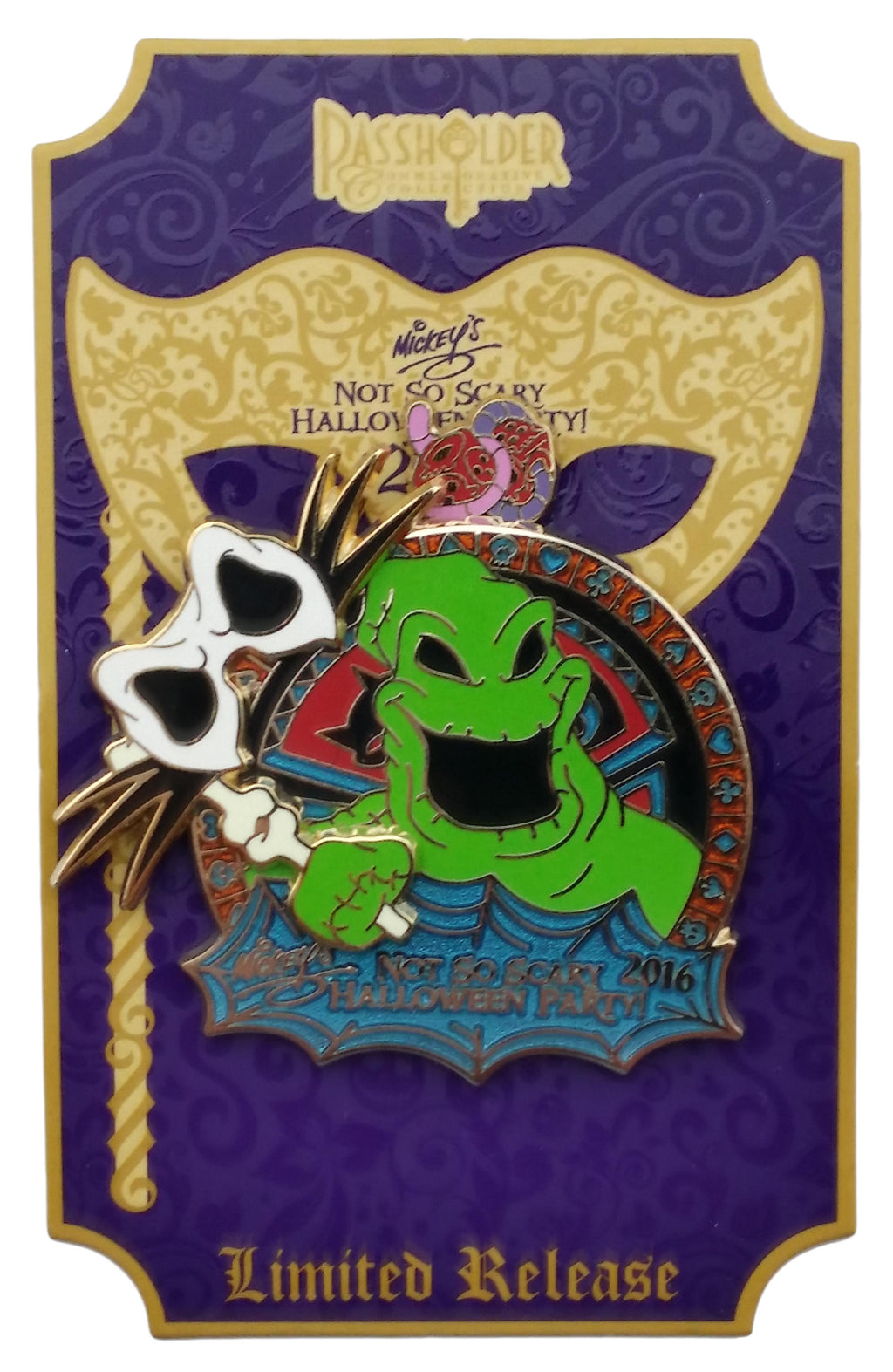 Disney Pin - 2016 MNSSHP - Annual Passholder - Oogie Boogie - Boo to You Slider - alternate view 2