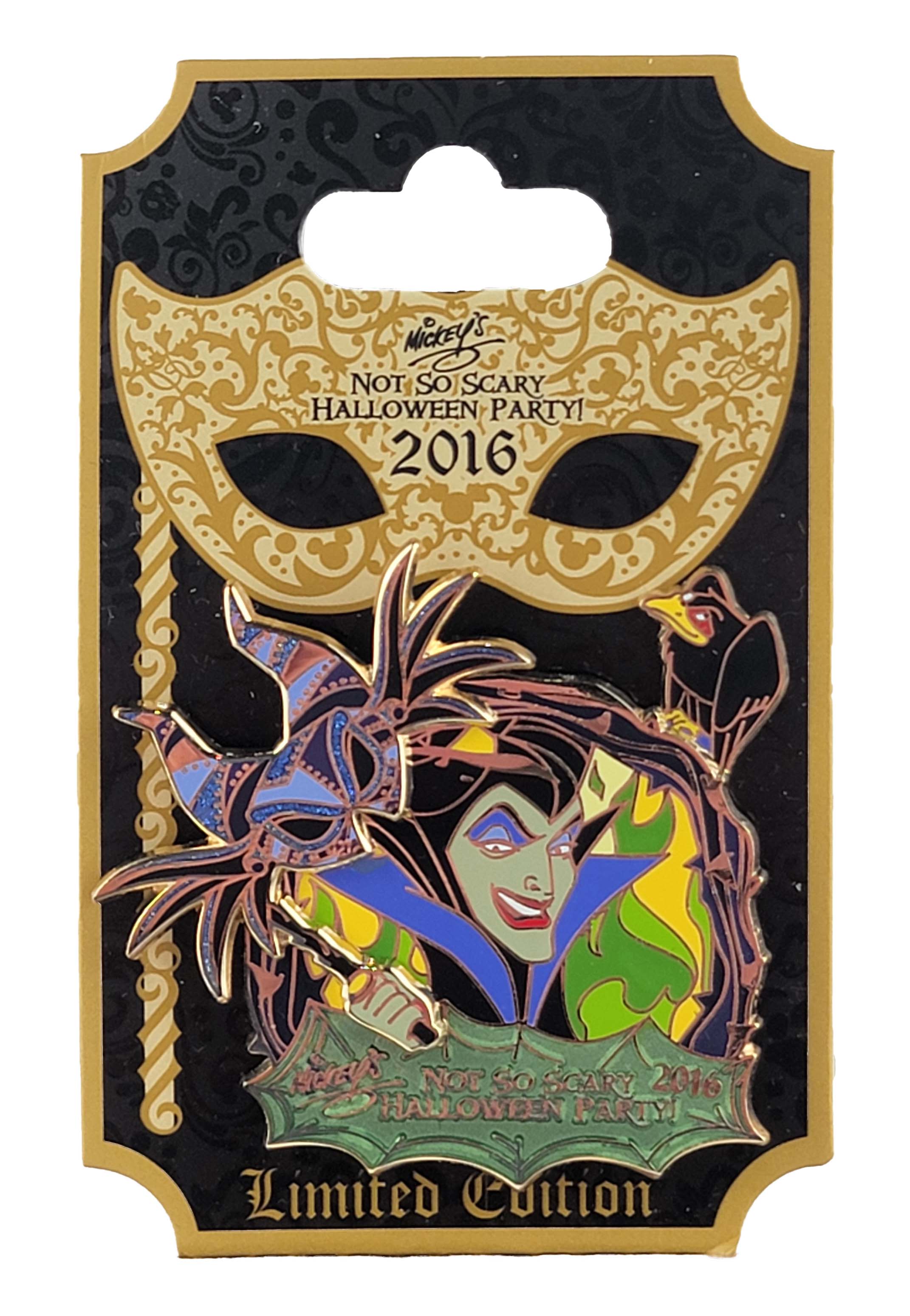 Disney Pin - Mickey's Not So Scary Halloween Party 2016 - Maleficent Masquerade, view 1