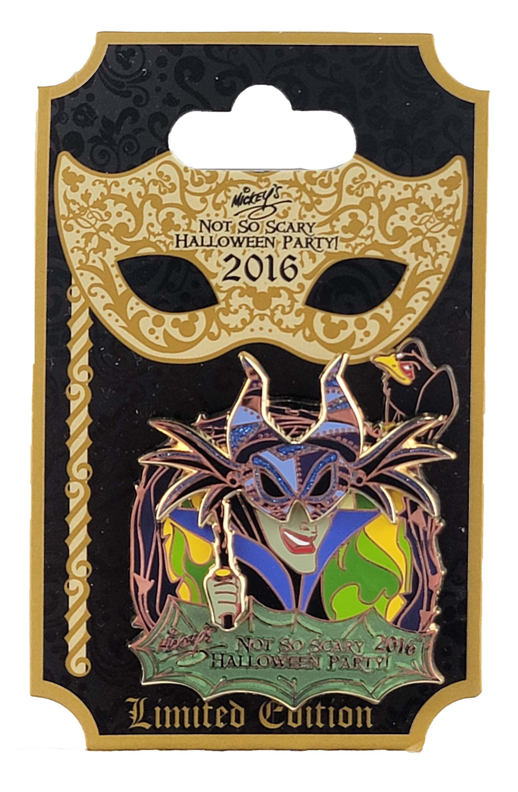 Disney Pin - Mickey's Not So Scary Halloween Party 2016 - Maleficent Masquerade, view 2