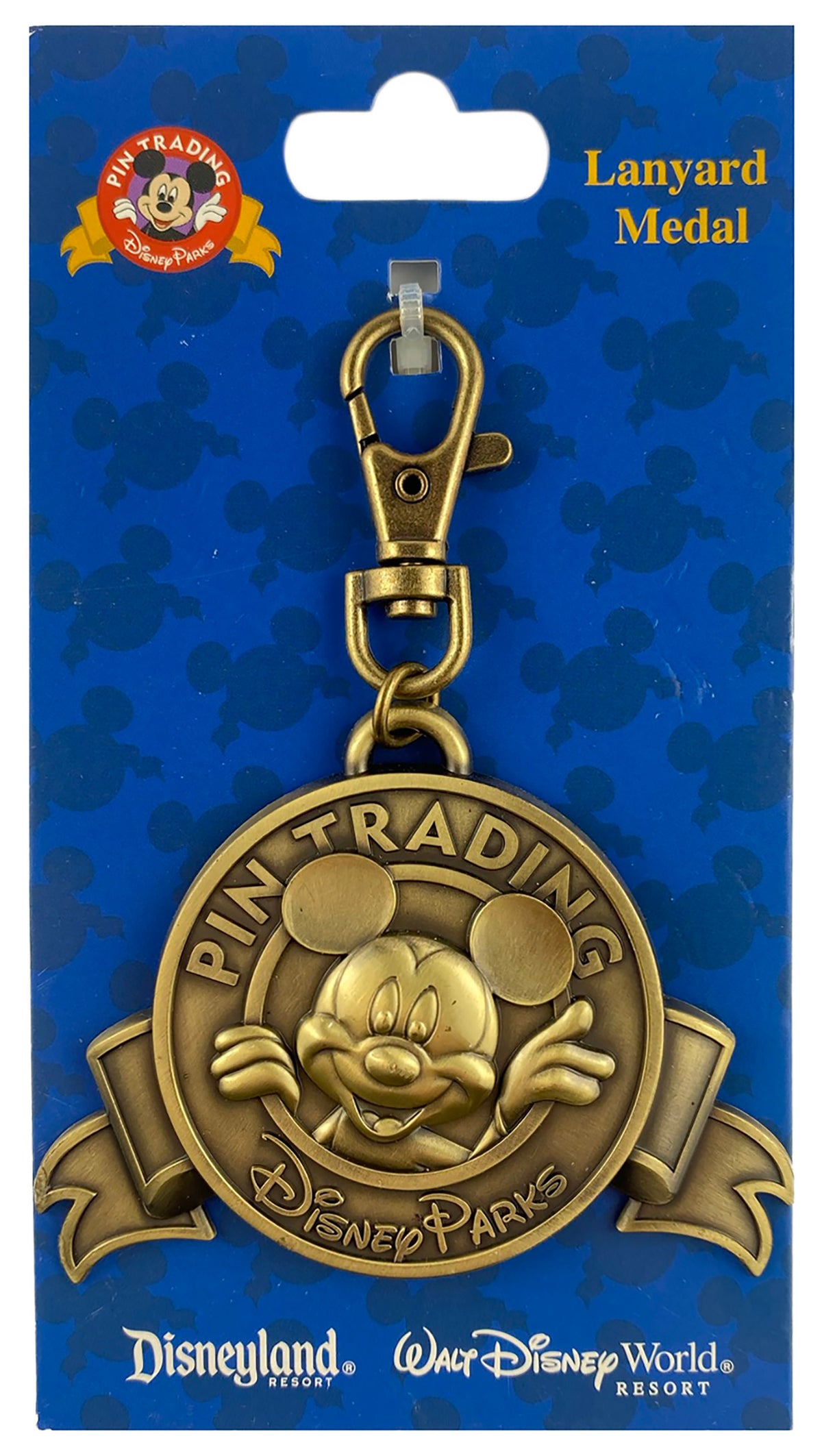 Disney Pin - Pin Trading Logo - Mickey Mouse Lanyard Medal - front view