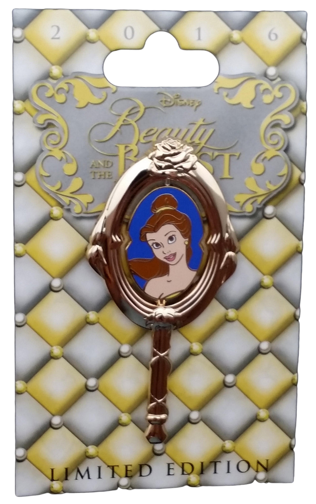 Disney Pin - Beauty and the Beast 25th - Belle and Beast Mirror - LE 4000 - front view