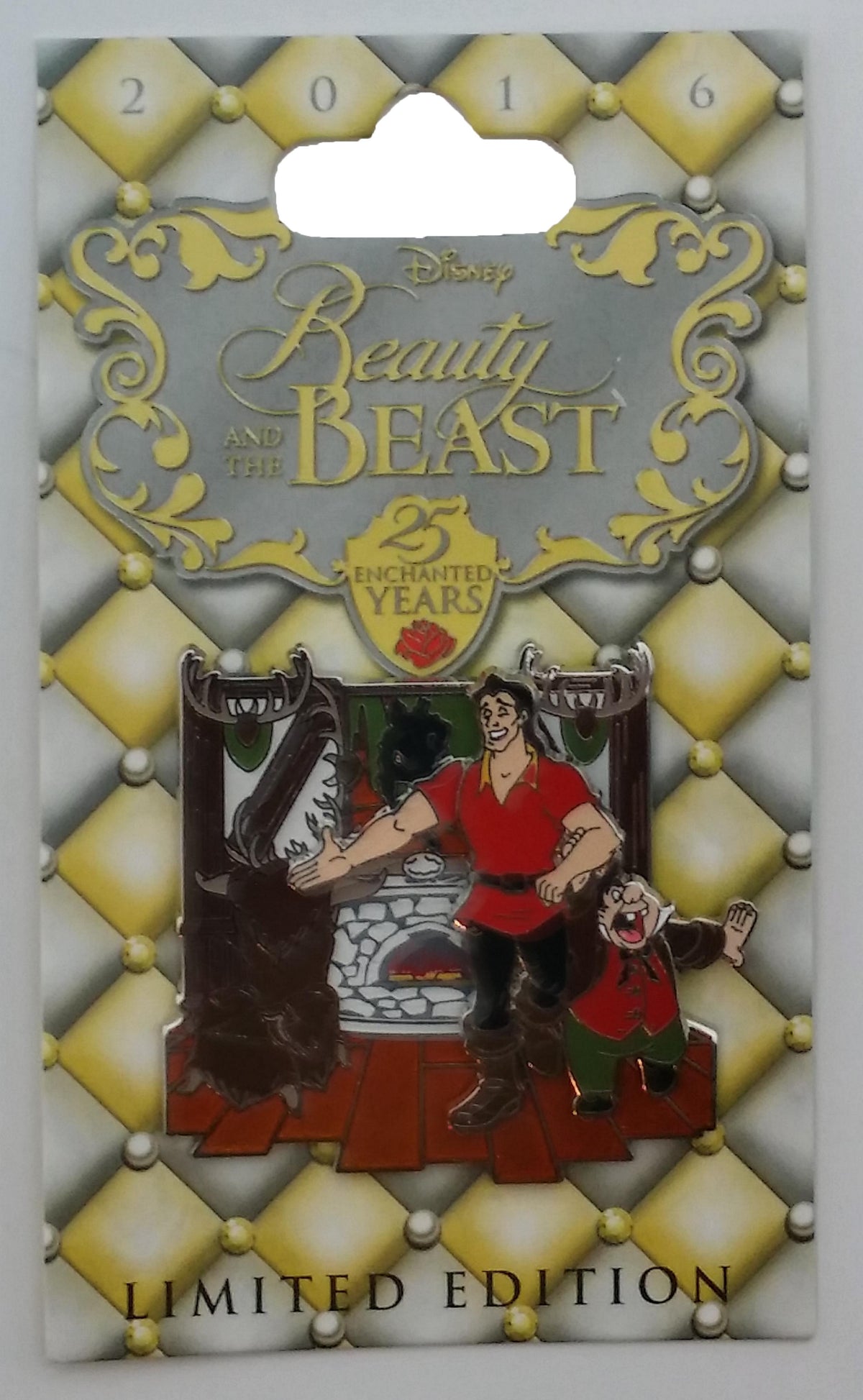 Disney Pin - Beauty and the Beast 25th - Gaston and LeFou - LE 4000 - front view