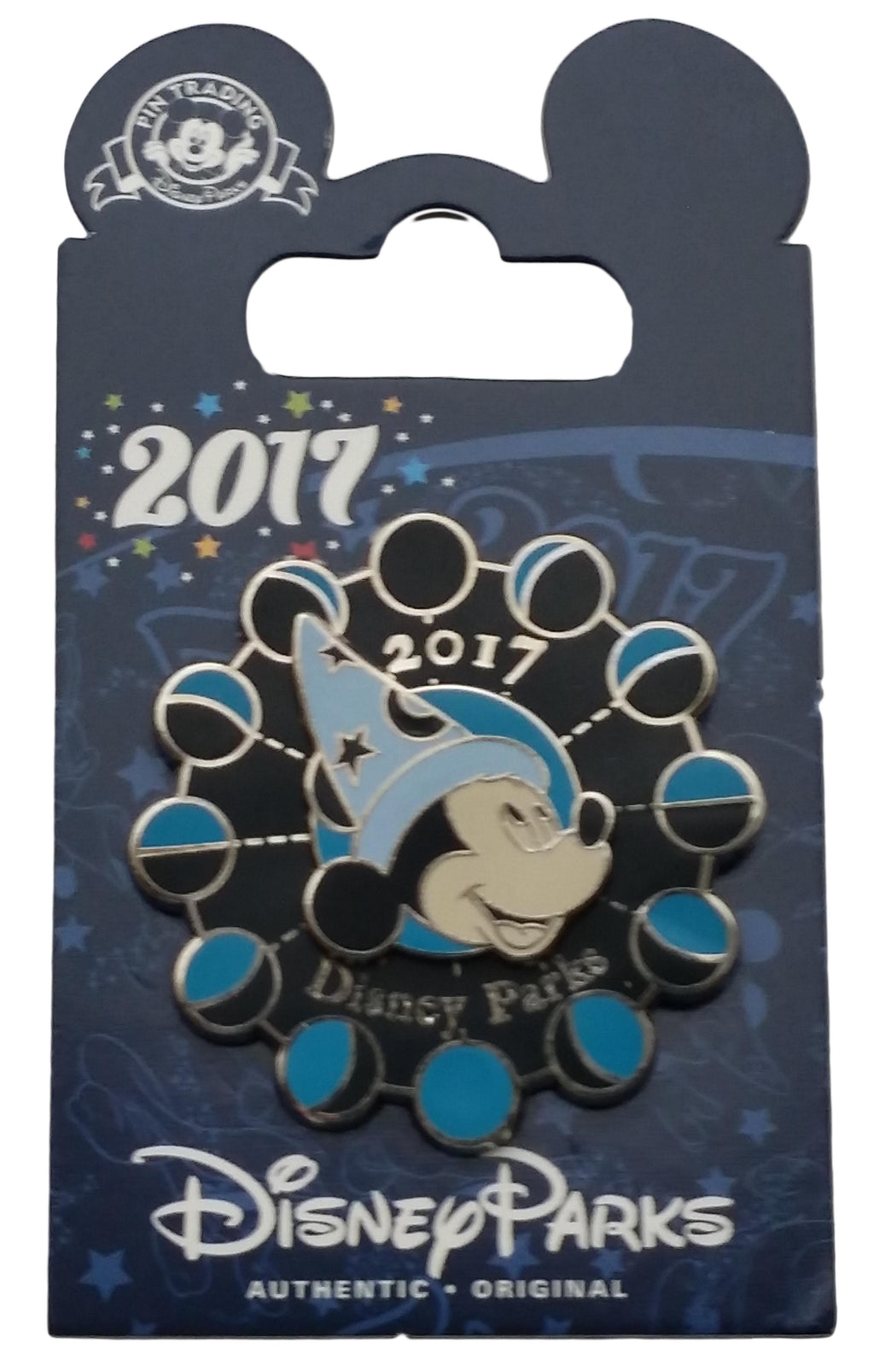 Disney Pin - WDW Dated 2017 - Sorcerer Mickey - Phases of the Moon - Spinner, view 1