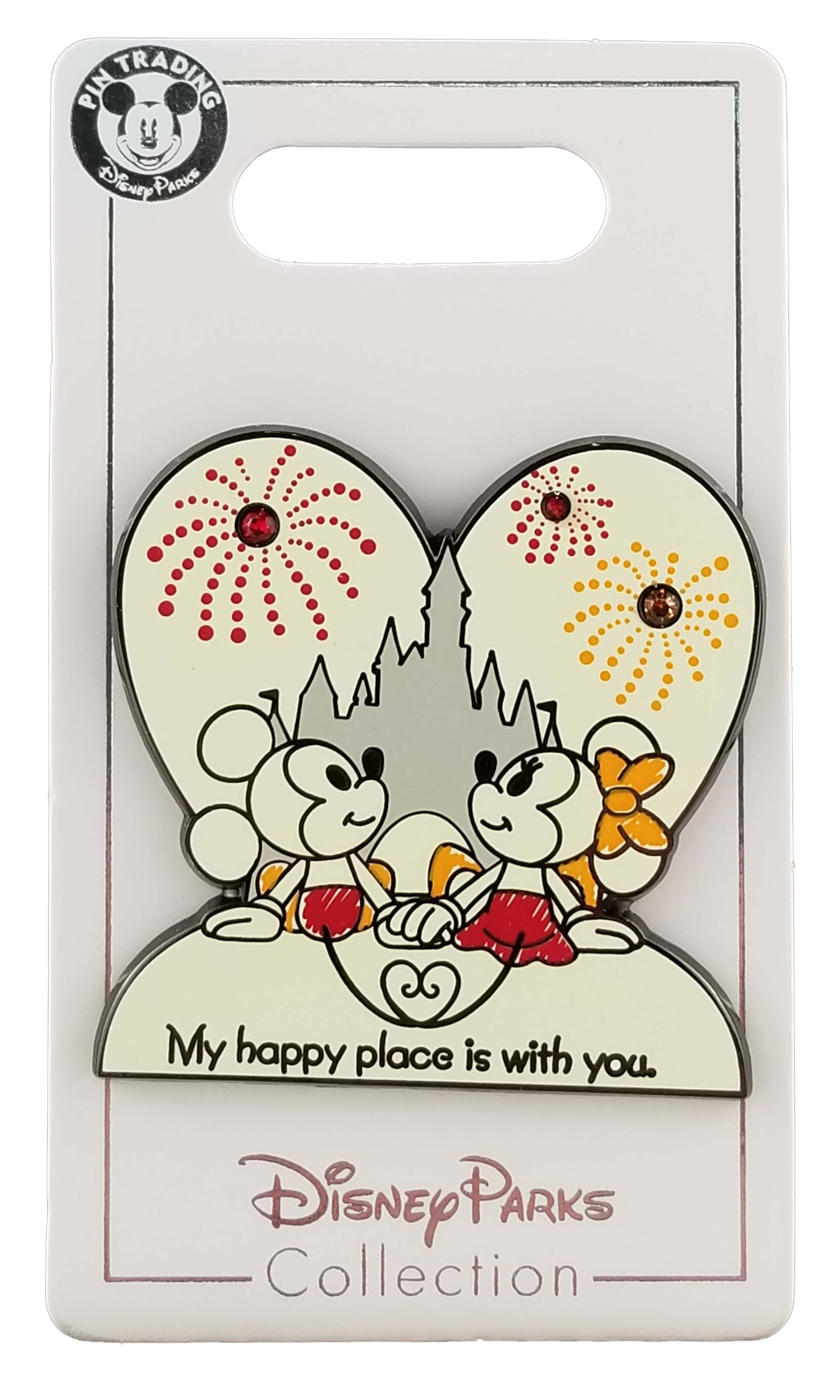 Disney Pin - Mickey and Minnie Mouse - My Happy Place Is With You