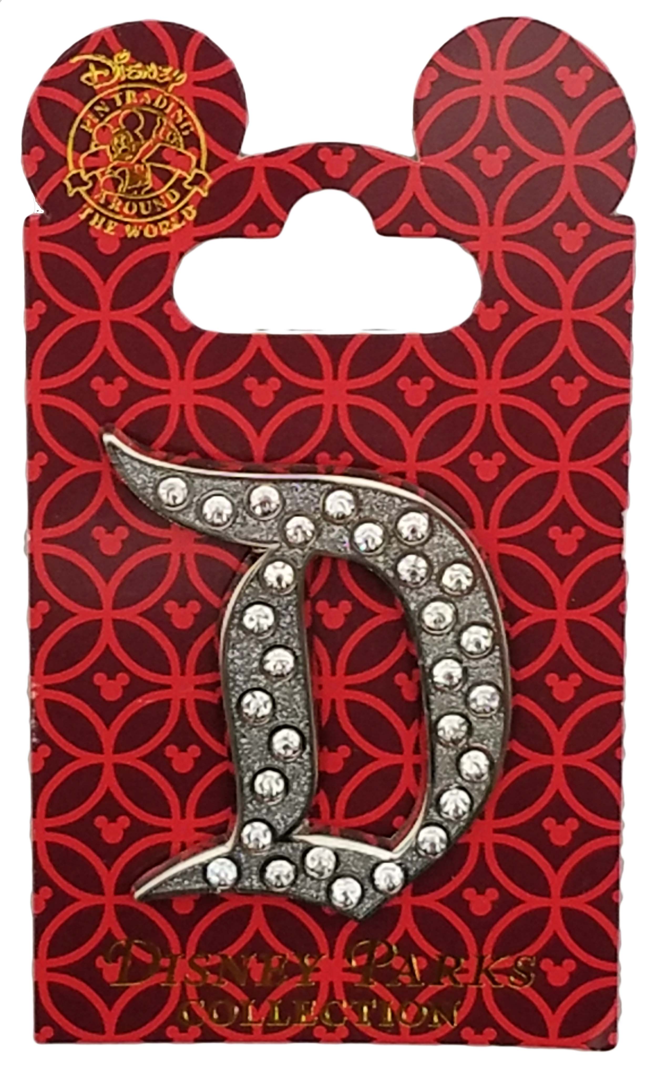 Disney Pin - Disneyland Resort Gothic D - Jeweled