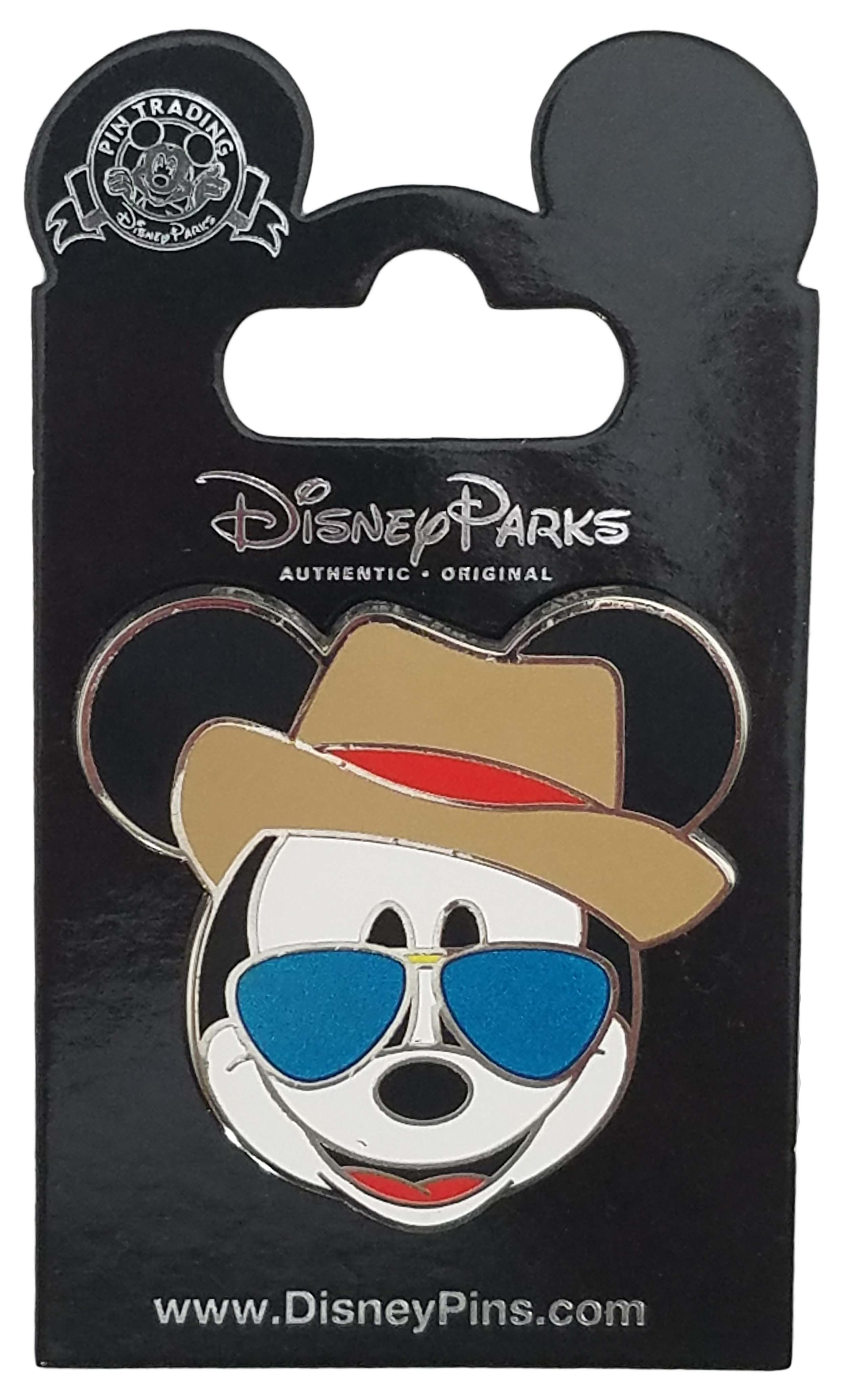 Disney Pin - Mickey Icon - Panama Hat and Sunglasses