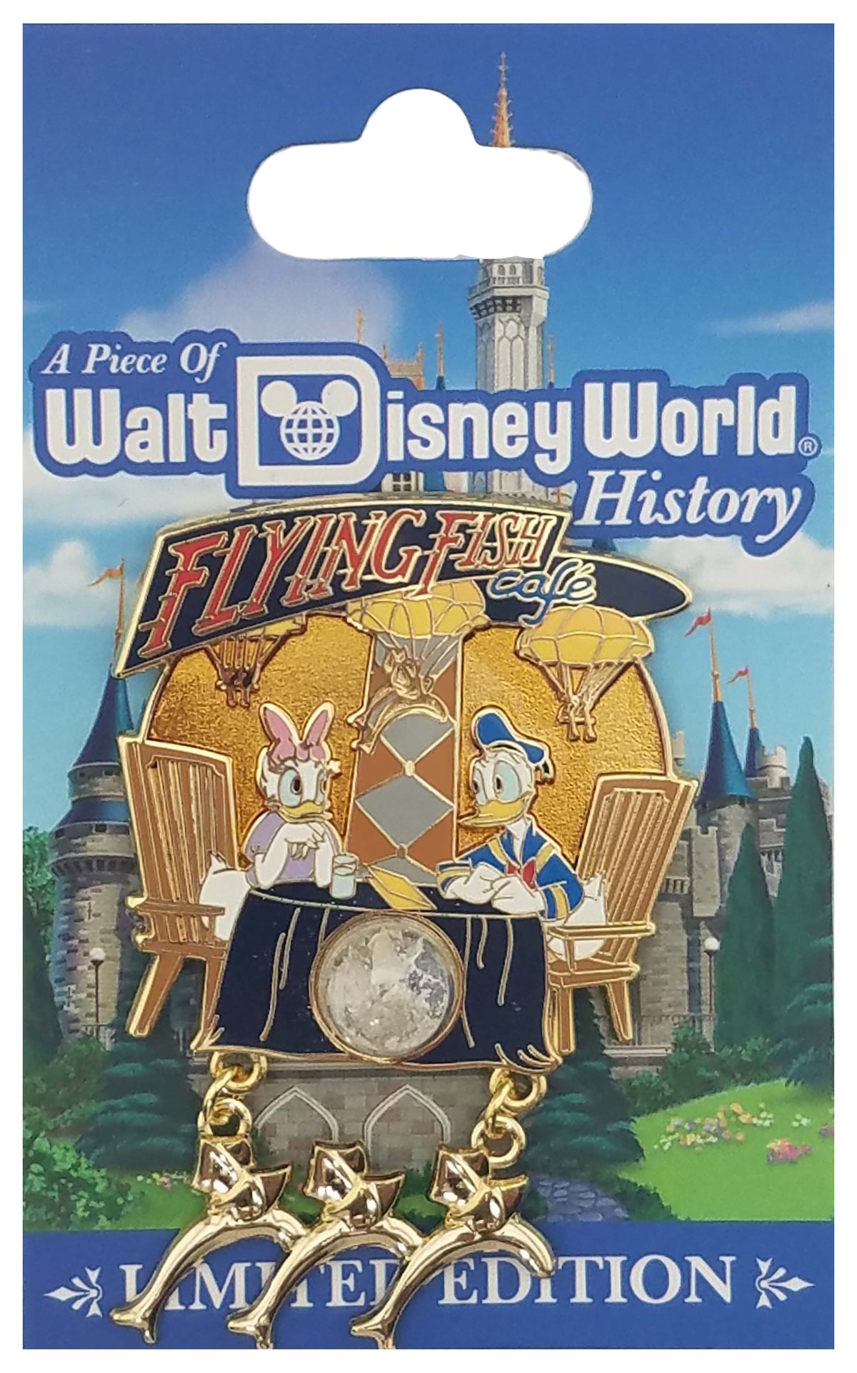 Disney Pin - Piece of Disney History 2017 - Flying Fish Café - front view